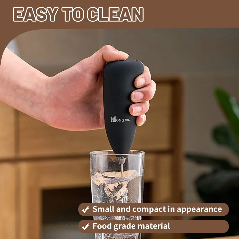 Electric Milk Frother & Handheld Mixer, Portable.