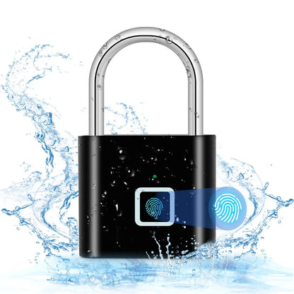 Smart Fingerprint Padlock – USB Charging, Waterproof, Keyless, Anti-Theft, 0.2s Unlock