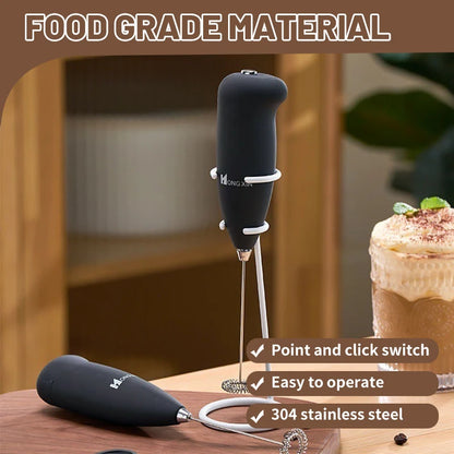 Electric Milk Frother & Handheld Mixer, Portable.