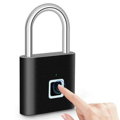 Smart Fingerprint Padlock – USB Charging, Waterproof, Keyless, Anti-Theft, 0.2s Unlock