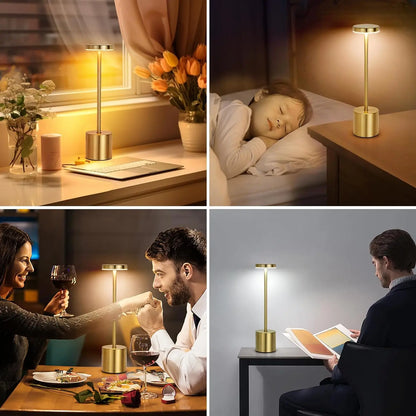 Rechargeable LED Table Lamp: 3 Colors