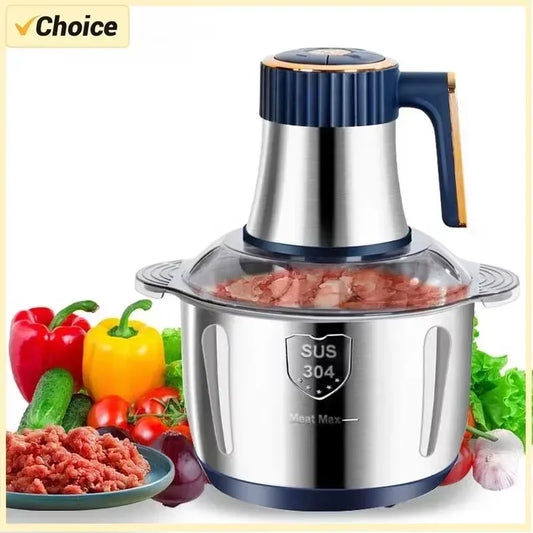 5L Electric Meat Grinder & Food Processor, Stainless Steel.