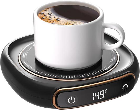 Coffee Mug Warmer with Auto Shut Off, 3 Temp Settings – Desk & Home Use (No Cup)