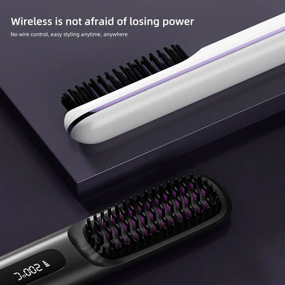 Wireless Hair Straightening Brush for Easy Styling