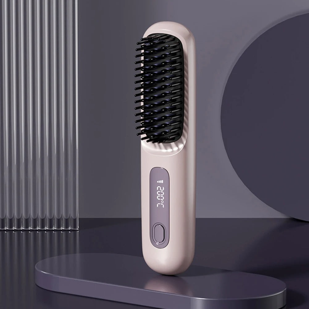 Wireless Hair Straightening Brush for Easy Styling