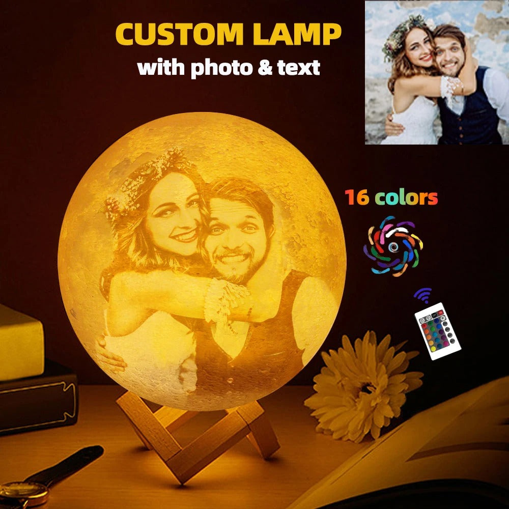 Rechargeable Moon Lamp with Personal Touch