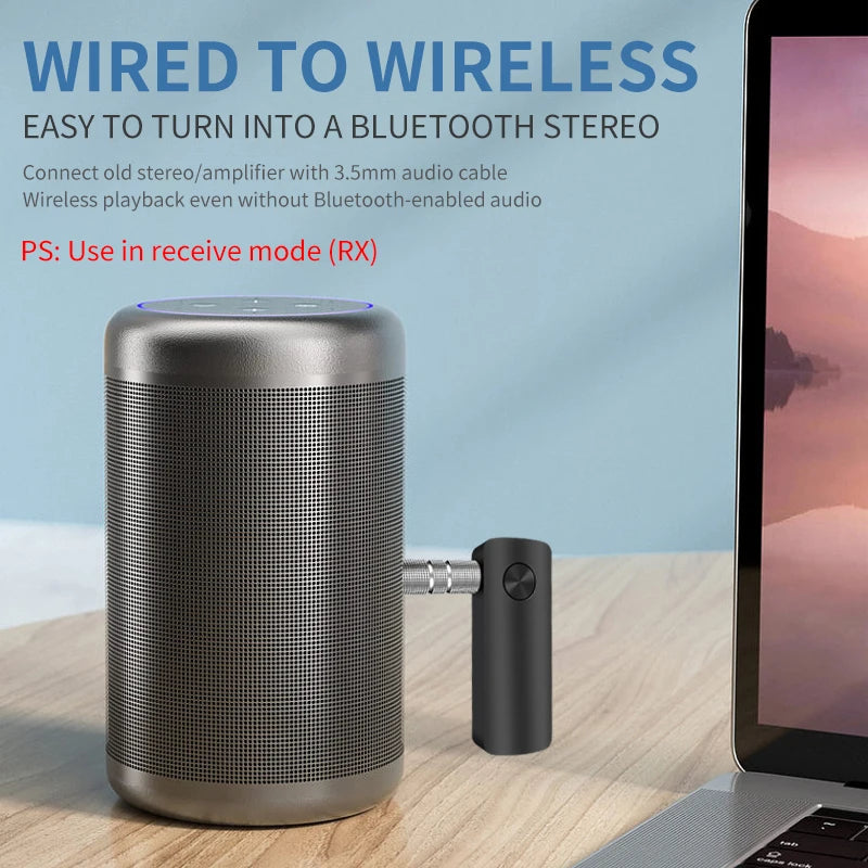 Wireless Audio Freedom: 2-in-1 Bluetooth Adapter