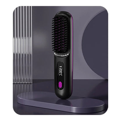 Wireless Hair Straightening Brush for Easy Styling