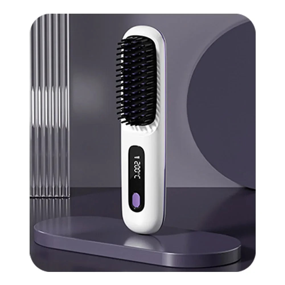 Wireless Hair Straightening Brush for Easy Styling